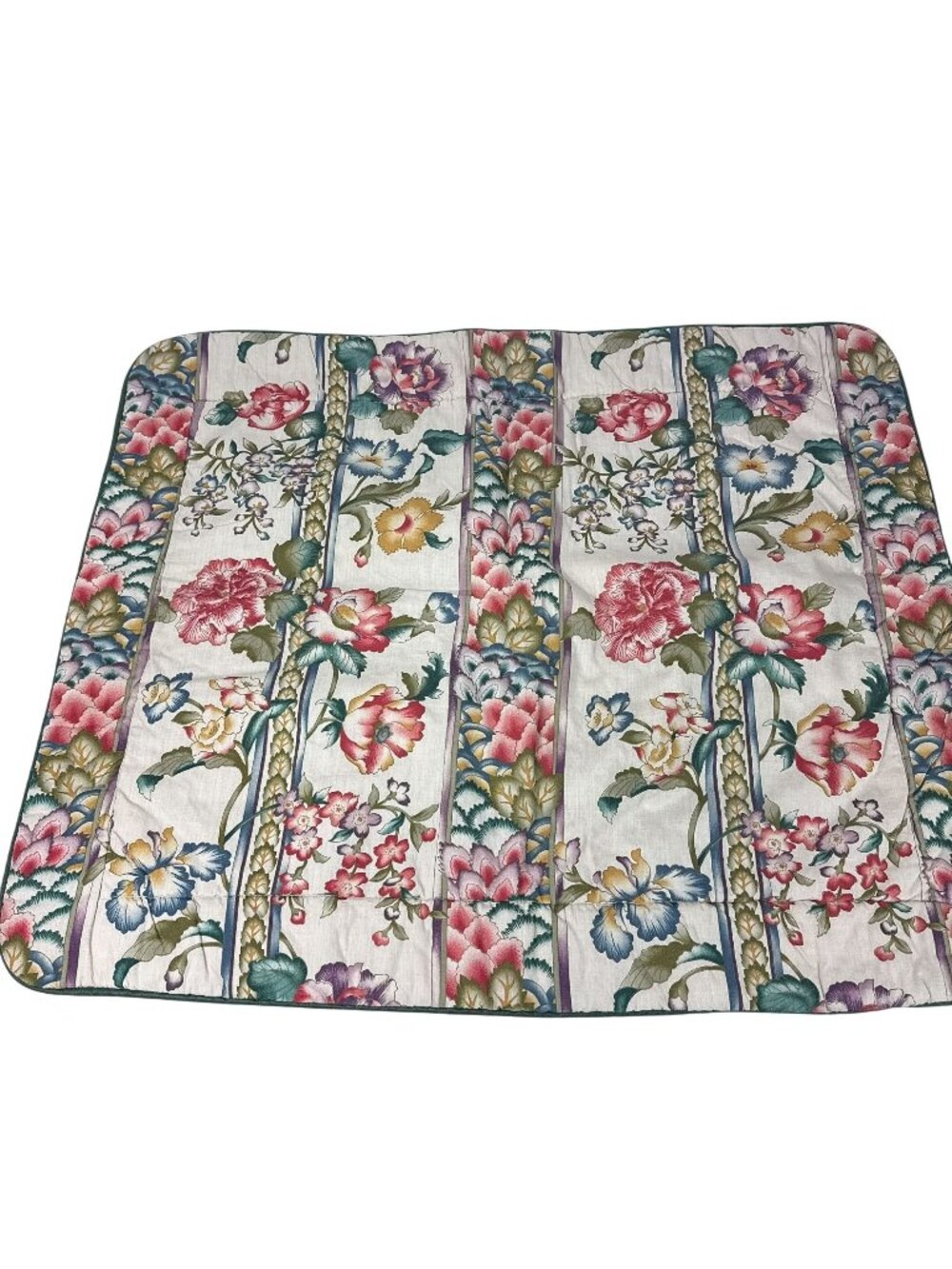 Vintage Croscill Jewel Floral Jacobean Pillow Shams Set Of 2 Standard Size